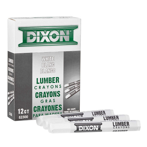 Dixon 52300 Κραγιόν Ξυλείας, 4 1/2 x 1/2, Λευκό, Δώδεκα
