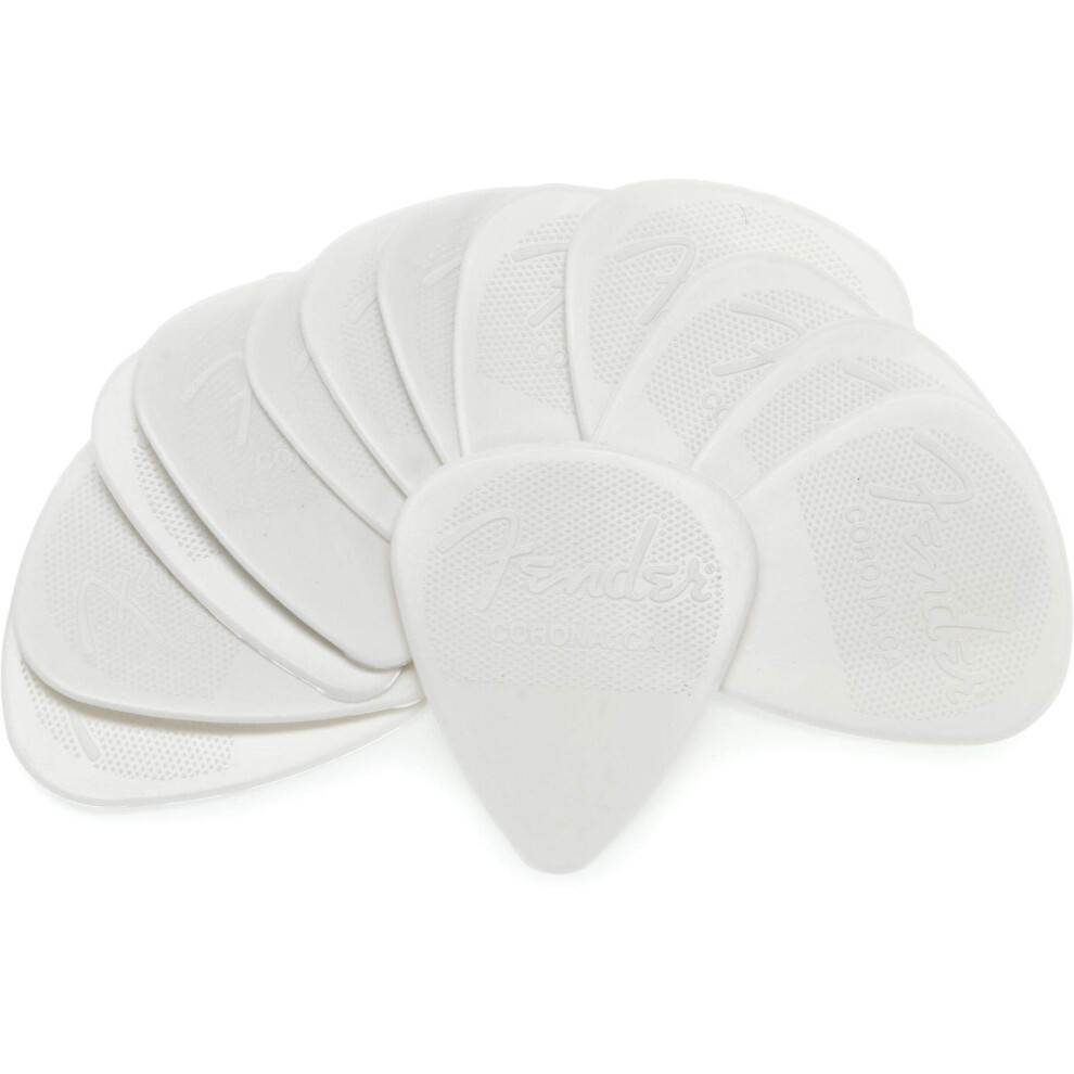 Fender Nylon Guitar Picks 351 Shape  White  0.46mm  12-Pack