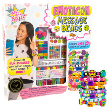Perline con messaggio ""Just My Style"" di Horizon Group, fai da te: oltre 20 progetti di gioielli con simboli ed emoticon. Il kit include perline