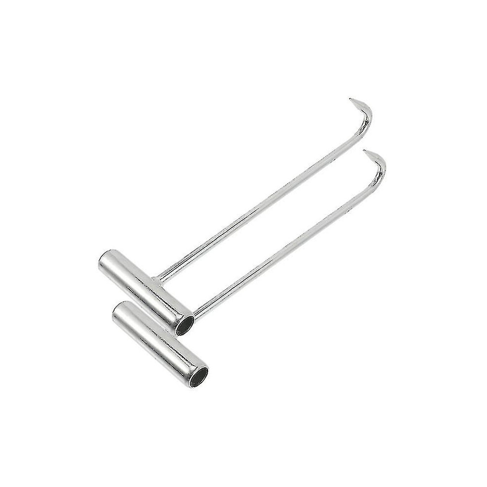 2Pcs Manhole Cover Hooks Manhole Lifting Tools Pull Hook Manhole Cover Drain Grate Lifters 7364070892518