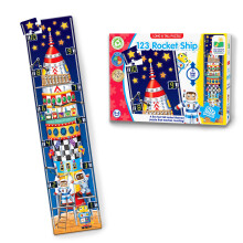 Long and Tall Puzzles - 123 Rocket Ship - 51 Piece 5-foot-long Preschool STEM Puzzle Learning Puzzles for Kids Ages 3-5 Educational Gifts for Boys