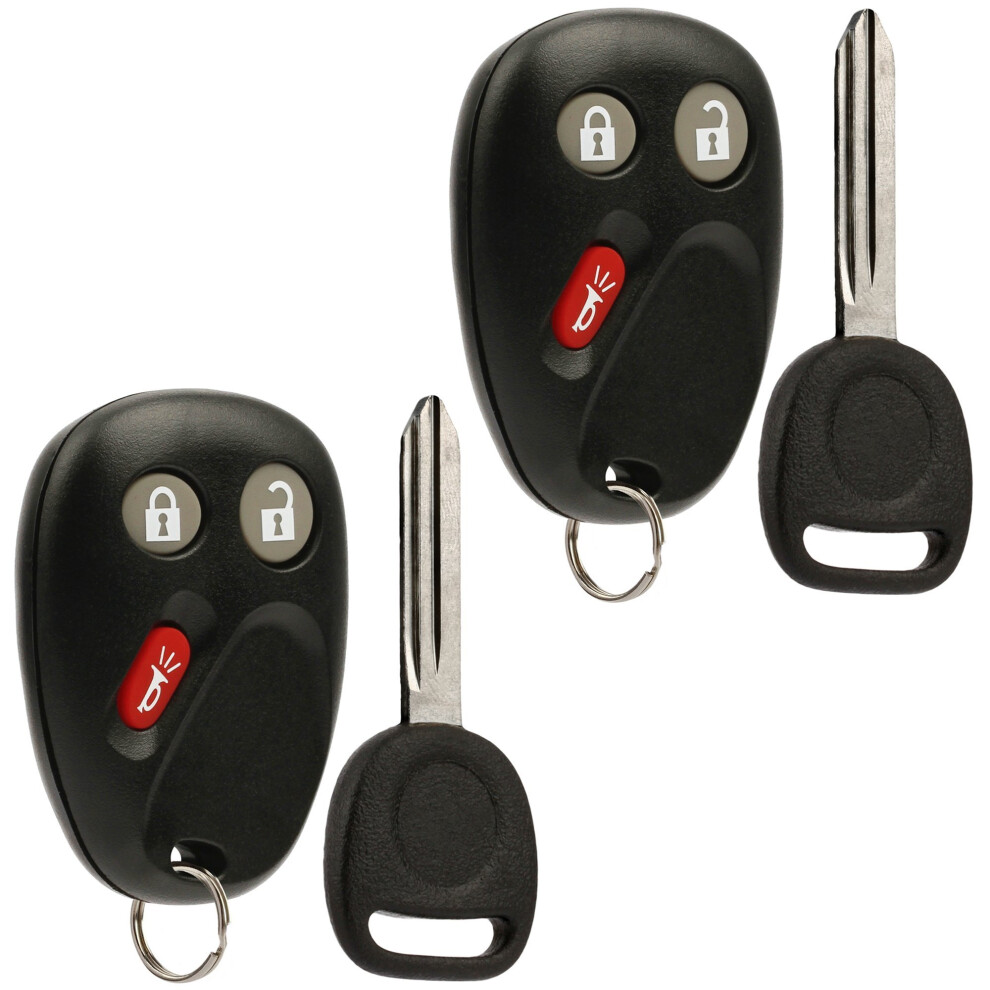 Car Key Fob Keyless Entry Remote With Ignition Key Fits Chevy Trailblazer / Buick Rainier / Gmc Envoy / Isuzu Ascender / Oldsmobile Bravada / Saab 97 688946483240