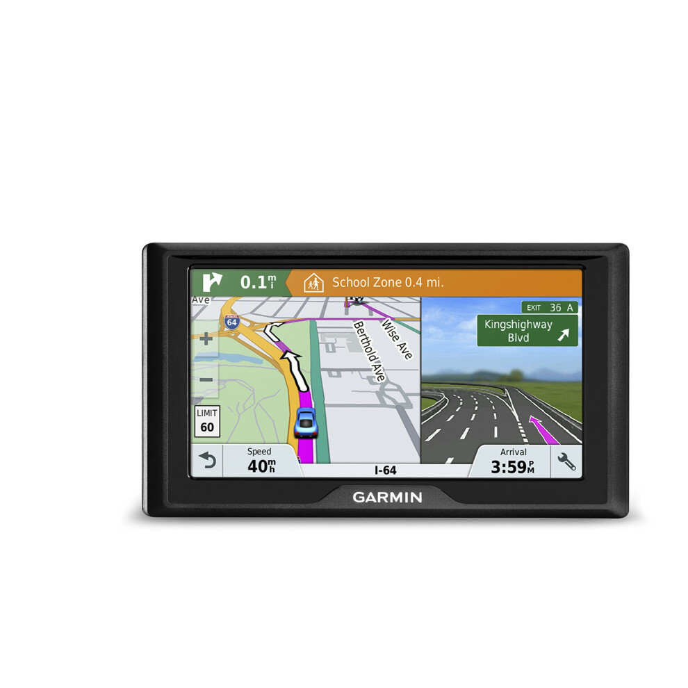 Garmin Drive 61 USA LM GPS Navigator System with Lifetime Maps  Spoken Turn-By-Turn Directions  Direct Access  Driver Alerts  TripAdvisor and Foursqua