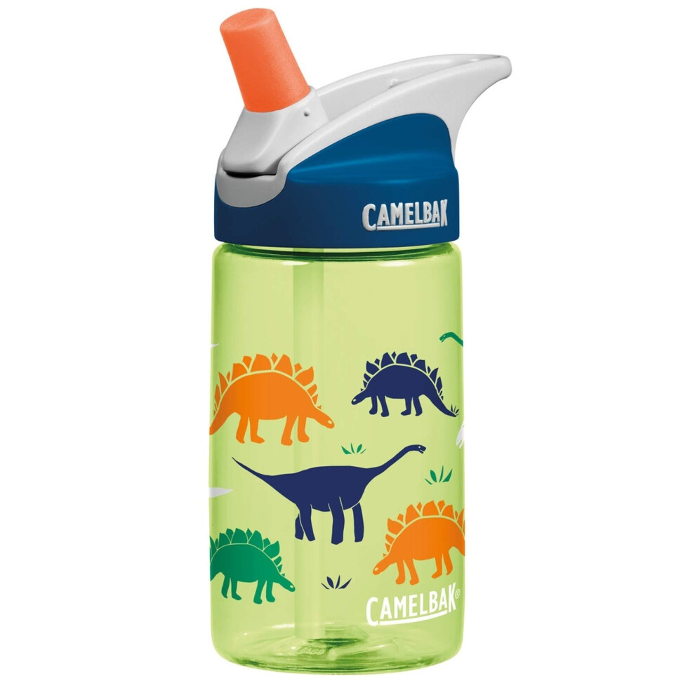 CamelBak eddy Kids Water Bottle - CamelBak Kids Big Bite Valve - Spill Proof - Water Bottle For Kids - BPA-Free Water Bottle - 12oz  Dinorama