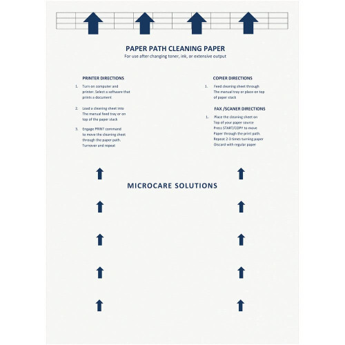 Laser & Inkjet Printer Cleaning Sheet (8.5 x 11) 10 Sheets