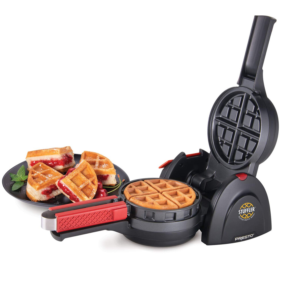 Presto 03512 Stuffler Stuffed Waffle Maker  Belgian  Large  Black