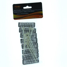 16 BORSTELROLLETJES & SPENEN Kleine Mini Haarrollers 2" x 1/2" Kinderen Pageants (2 verpakkingen)