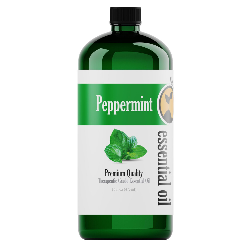 Natures-Star 16oz - Bulk Size Peppermint Essential Oil (16 Ounce Total) - Therapeutic Grade Essential Oil - Therapeutic Grade Peppermint Oil for Diffu