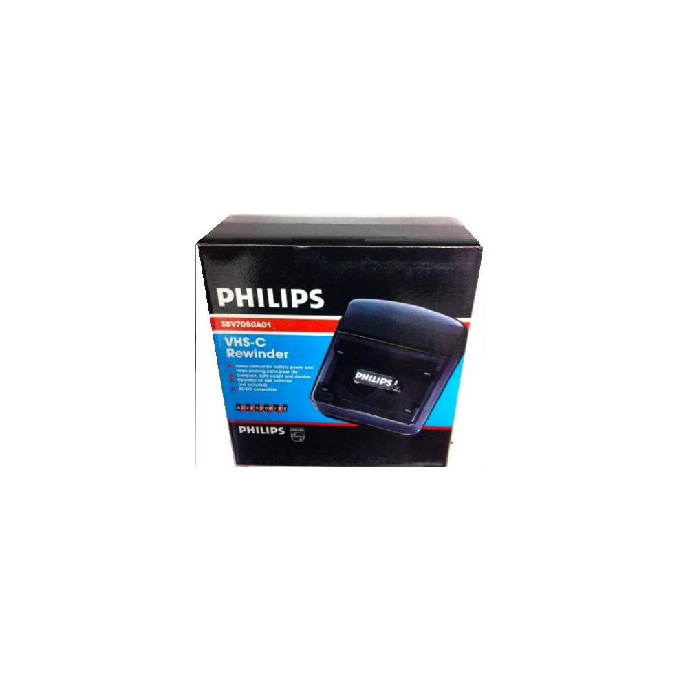 philips (for Compact CAMCORDERS ONLY) VHS-c (Compact VHS Tape) rewinder. Helps Prolong Your Camcorder Life. Rewinds Tapes in Two Minutes. Auto Shut Of