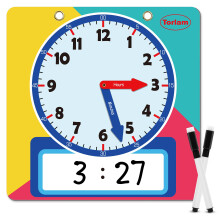 Magnetisk skrivbar t?r sletning af l?ringur | Ur til b?rn, der l?rer at fort?lle tid | Stor 12 """" Demonstrationsundervisningstid Praksisur med t?