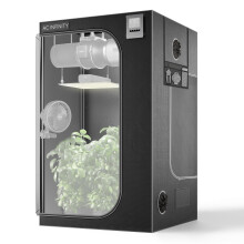AC Infinity CLOUDLAB 844 Advance Grow Tent 48 x48 x80 Thickest 1 in. Poles Highest Density 2000D Diamond Mylar Canvas 4x4 for Hydroponics Indoor G
