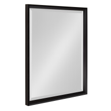 Kate en Laurel Calter Moderne Decoratieve Geleefde Wandspiegel, 19.5x25.5 Zwart