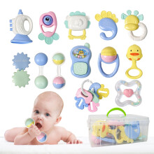 Cuterabit 13 stuks babyrammelaars 0-6 maanden baby-bijtspeeltjes met opbergdoos baby-speelgoed 0-3-6-12 maanden baby-meisjesspeelgoed beste pasgeboren