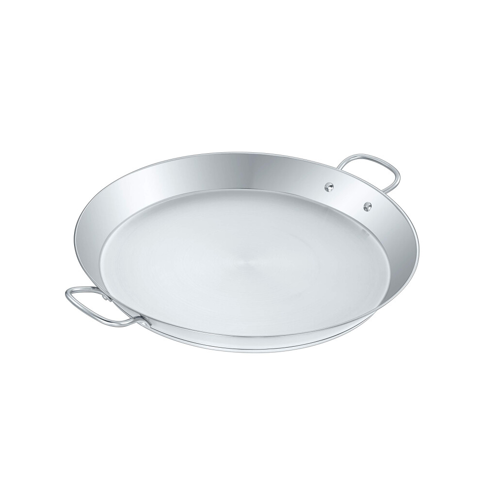 Concord Premium Stainless Steel Paella Pan with Heavy Duty Triply Bottom (16"" (40 CM))