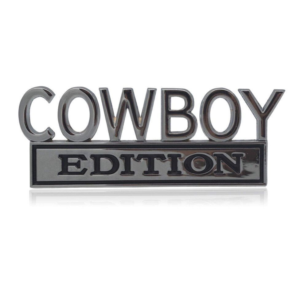 Geegeetop Universal Cow Boy Edition Emblem Sticker Replacement Car Truck Suv Compatible With Ford F150 Jeep Dodger Chevrolet Badge Tailgate Badge Fron 765183086288