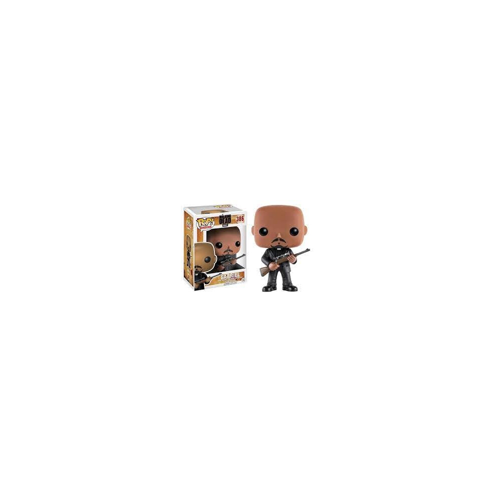 Funko Pop! TV: The Walking Dead - Gabriel #386 Vinyl Figure (Bundled with Pop Box Protector Case)