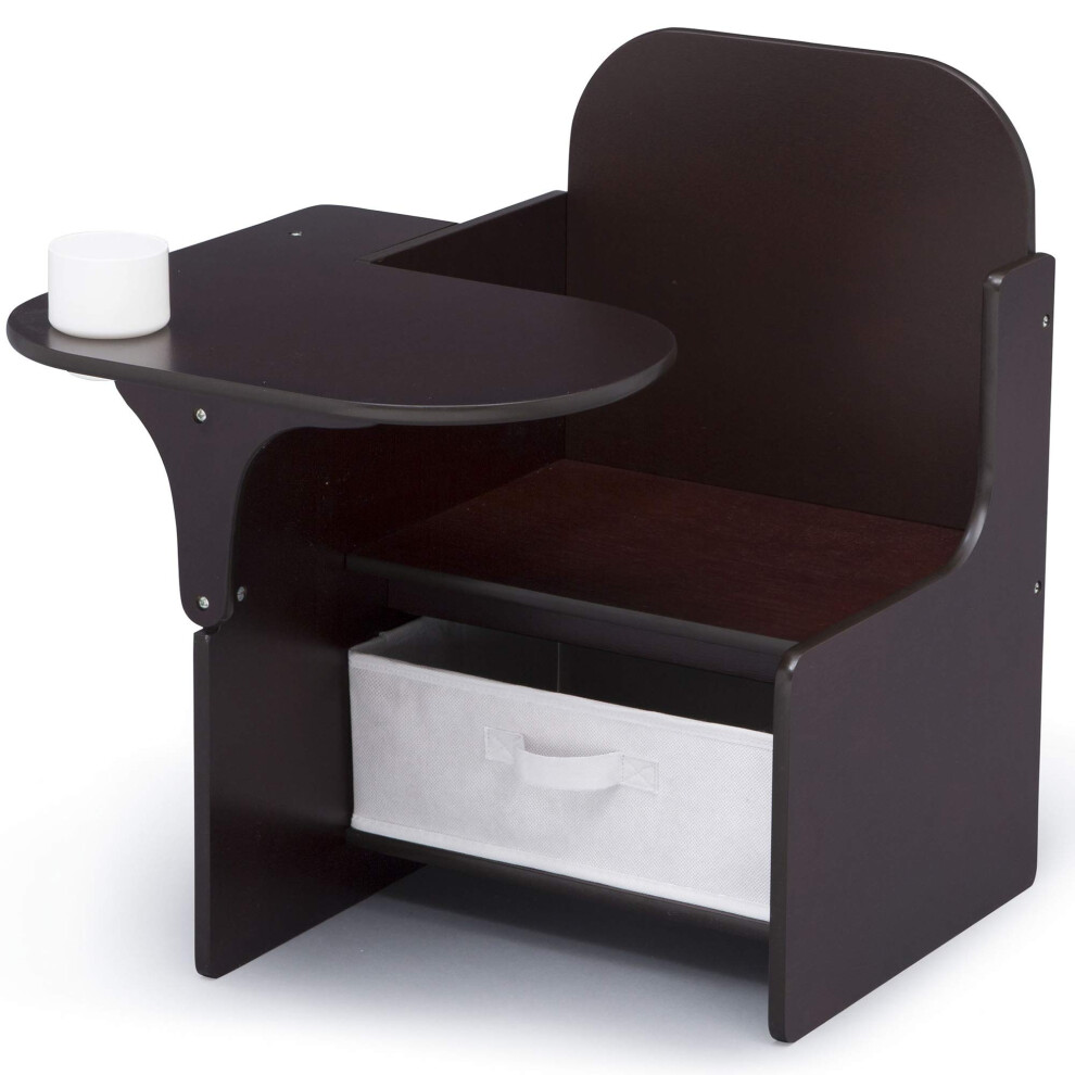 Delta Children MySize Chair Desk With Storage Bin  Dark Chocolate