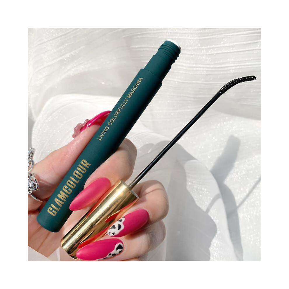 (01-Black) Glamcolour Skinny Mascara Waterproof Eye Lash Curling Silk Eyelash Extension Makeup Charm Eye