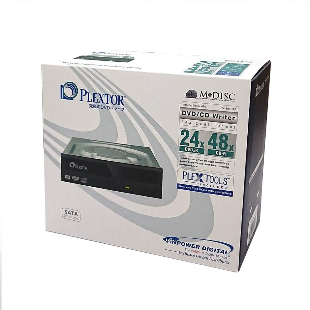 Digital Plextor PlexWriter PX-891SAF-R 24X SATA DVD +/- RW Dual Layer Burner Drive (Retail Pack)