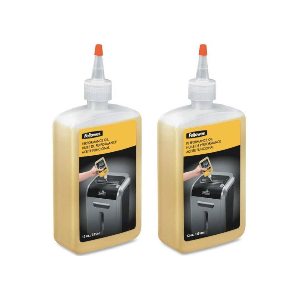 Fellowes Powershred Shredder Performance Oil  12 oz. Bottle with Extension Nozzle  Sold as 2 Each