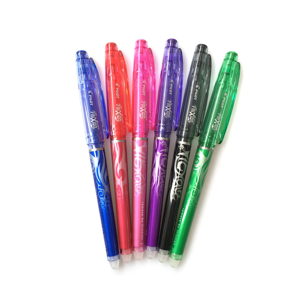 Pilot Frixion 0.5mm X-fine Point Erasable Gel Pens - 6 Color Pouch Pack