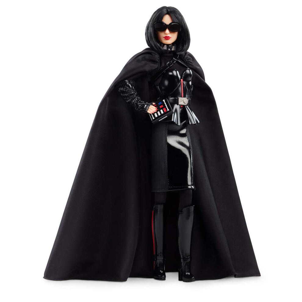 Barbie Collector Star Wars Darth Vader x Barbie Doll  11.5-inch Wearing Black Peplum Top  Cape and Skirt  with Doll Stand and Certificate of Authentic