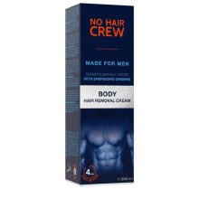 Crema Depilatoria No Hair Crew per Uomini, Rimozione Painless dei Peli Body con Ginseng