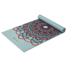 Gaiam Yogamat Premium Print Extra dikke antislip oefen- en fitnessmat voor alle soorten yoga, Pilates en vloertrainingen Santorini 6 mm 68 """" L x 24
