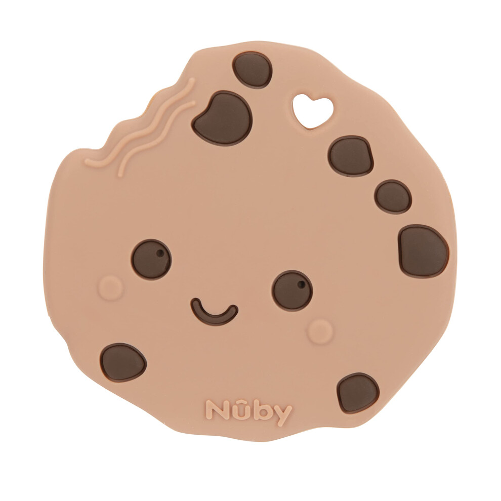 Nuby All Silicone Chocolate Chip Cookie Teether - 3+ Months