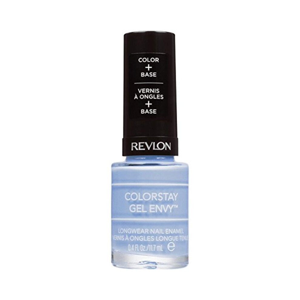 Revlon ColorStay Gel Envy Longwear Nail Polish  with Built-in Base Coat & Glossy Shine Finish  in Blue/Green  425 Lovestruck  0.4 oz