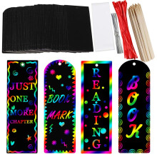 Supla 36 Set 2 Style Magic Scratch Rainbow Bookmarks Making Kit For Kids Students Party Favor Scratch Paper DIY Bokmrken Bulk med skrapverktyg S