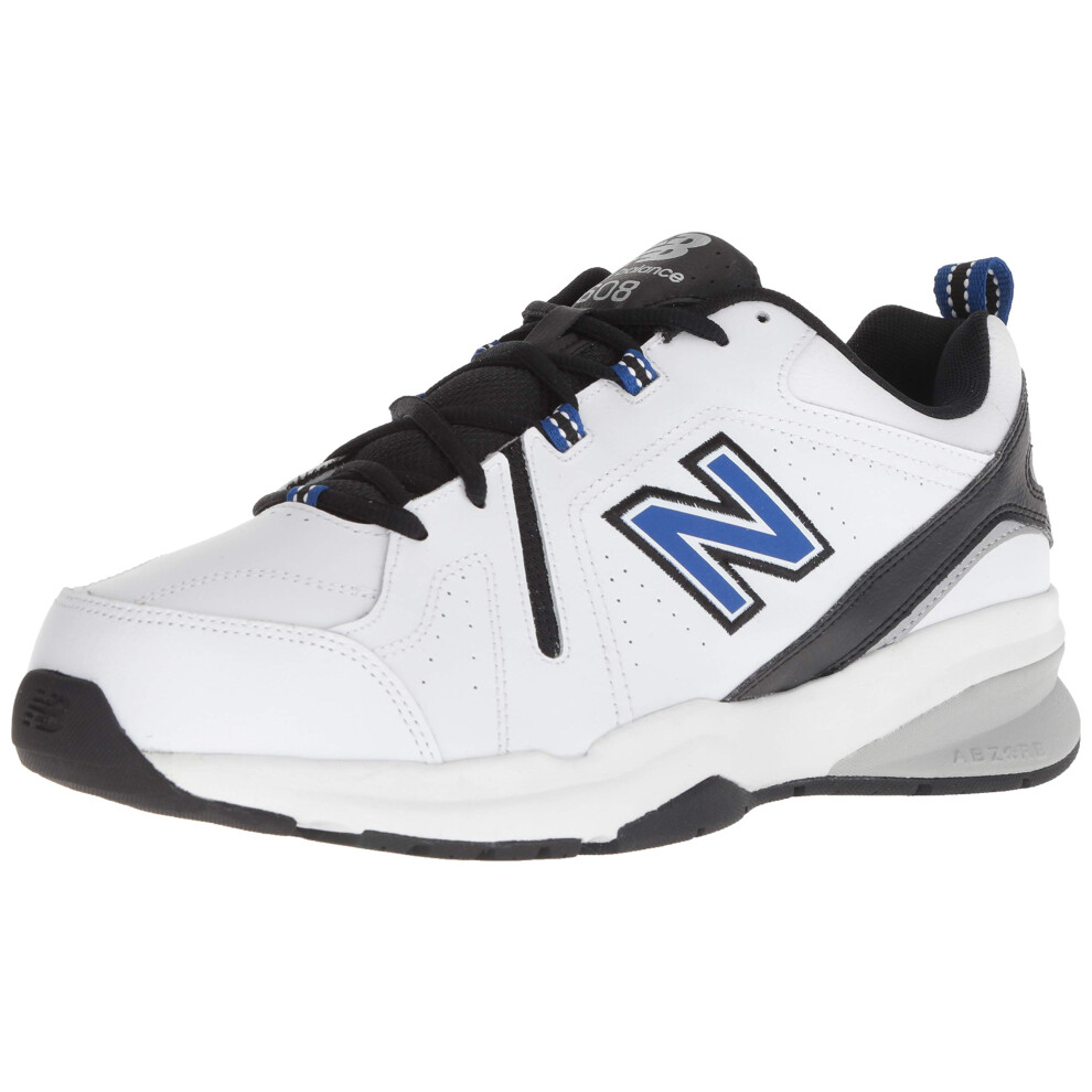 New Balance Men's 608 V5 Casual Comfort Cross Trainer  White/Team Royal  13