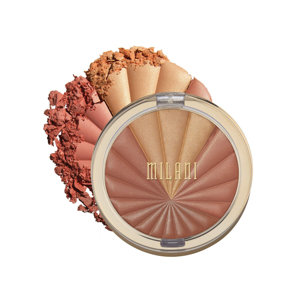 Milani Color Harmony Blush Palette - Bronze Burst (0.3 Ounce) Vegan  Cruelty-Free Powder Blush Compact - Shape  Contour & Highlight Face with 4 Matte