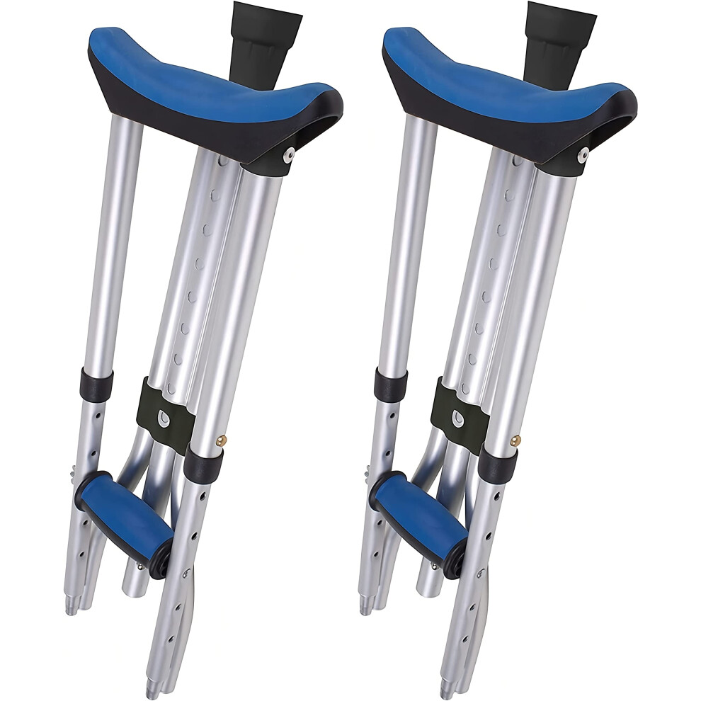 Carex Folding Aluminum Under Arm Crutches - Lightweight Crutches for Adults 4'11"" to 6'1""  Adult Crutches  2 Crutches Included  Universal Crutches f