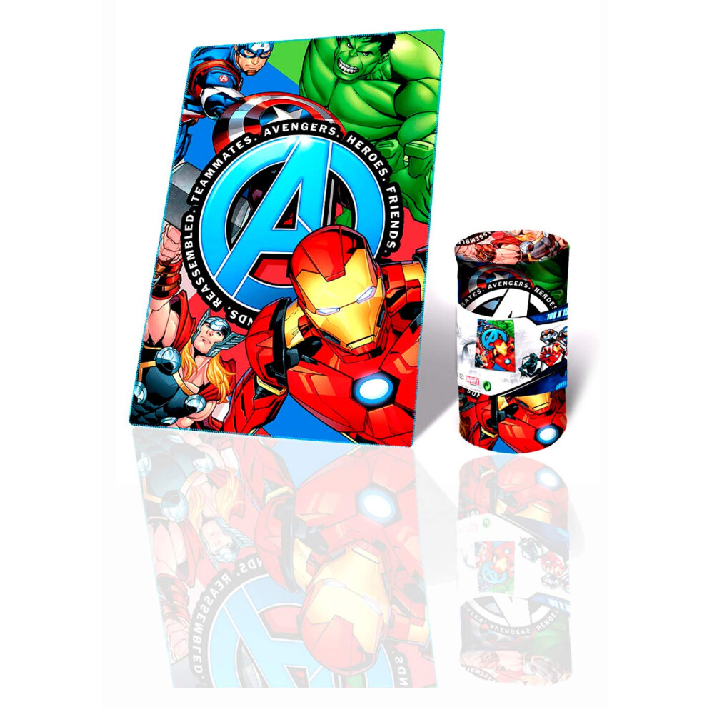 Avengers Kids Blanket Marvel Hulk Thor Iron Man Blanket Official Licenced