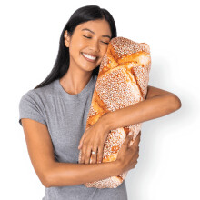 Much Comfort 22"" 3D Seeded Baguette Throw Pillow - Made with Super Soft Ultra Premium Fabric - Cute Comfortable Plush Stuffed French Bread Toas