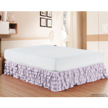 Elegant Comfort Luxurious Premium Quality 1500 Count Count Count Rinde and Fade resistant a la jupe de lit Multi-Ruffle de qualite de qualite egy