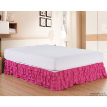 Elegant Comfort Luxurious Premium Quality 1500 Count Count Count Rinde and Fade resistant a la jupe de lit Multi-Ruffle de qualite de qualite egy