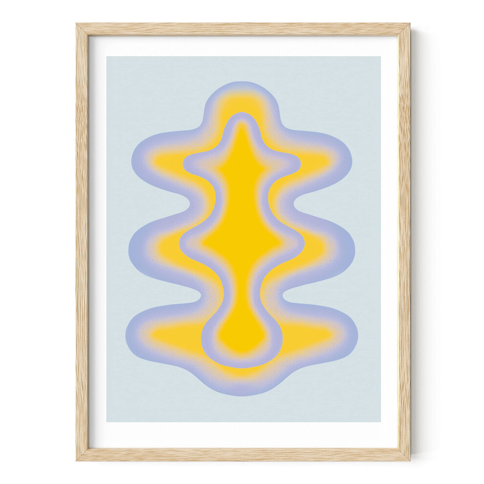 Haus And Hues Arte Murale Astratta - Decorazione Murale Moderna Colorata Arte Murale Blu E Gialla Arte Murale Minimalista Arte Murale Vintage Per