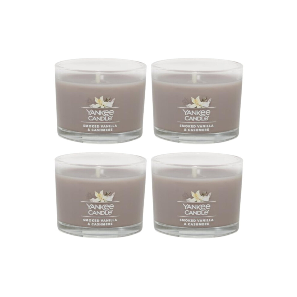 Yankee Candle Minis Jar  Smoked Vanilla & Cashmere  1.3 OZ (Pack of 4)