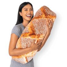 Much Comfort 32"" 3D Seeded Baguette Throw Pillow - Made with Super Soft Ultra Premium Fabric - Cute Comfortable Plush Stuffed French Bread Toas