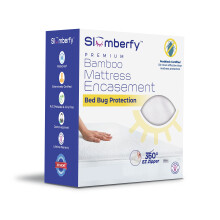 Twin Size Waterdichte Viscose Gemaakt van Bamboe Matrasomhulsel van Slumberfy - Premium Huidveilige Matrasbeschermer met 360 EZ Rits Bed Bug Matrasom
