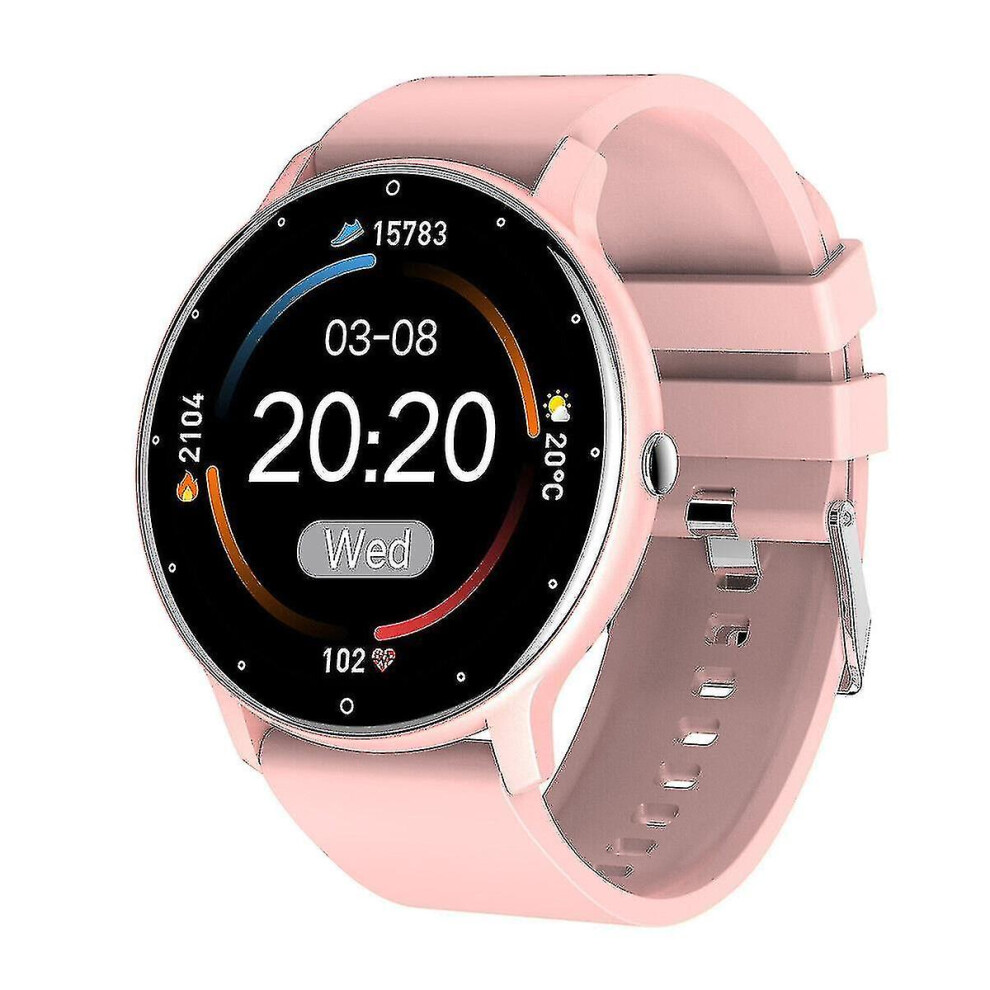 (Pink) Ecg Ppg Blood Glucose Smart Watch Men Blood Pressure Fitness Heart Rate Tracker Pink