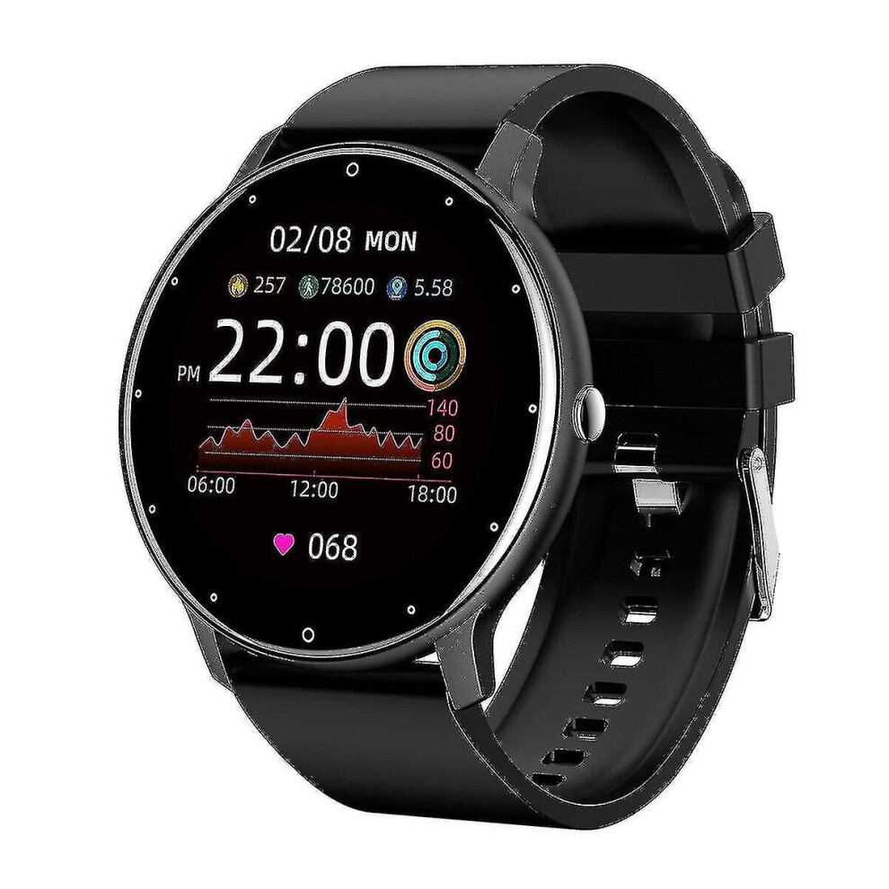 (Black) Ecg Ppg Blood Glucose Smart Watch Men Blood Pressure Fitness Heart Rate Tracker Black