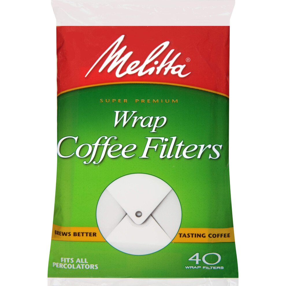 Melitta Disposable Coffee Filter  Large  40 ct  white (130141)