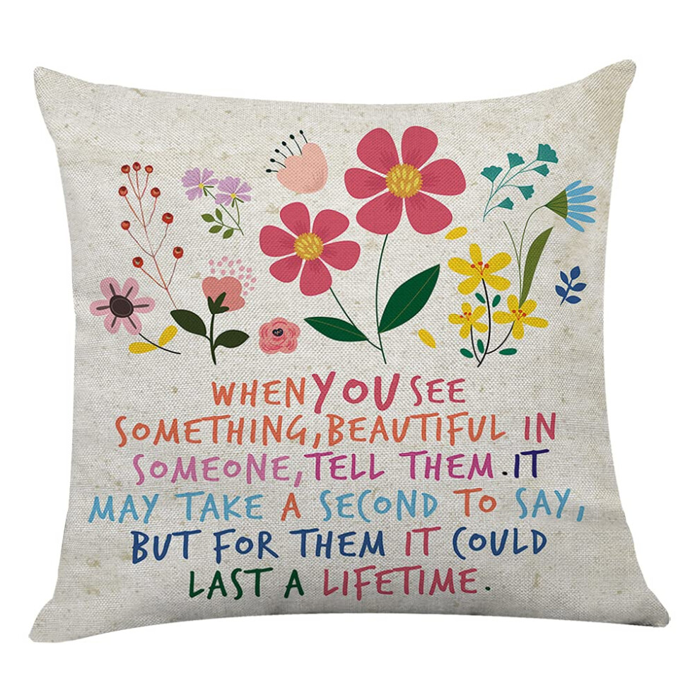 Littlefa Inspirujace Prezenty Sliczne Retro Kwiat Rzut Na Poduszke Okladke Retro Kwiat Poduszka Na Poduszke Dekoracyjna Poduszke Do Salonu Wystr-image