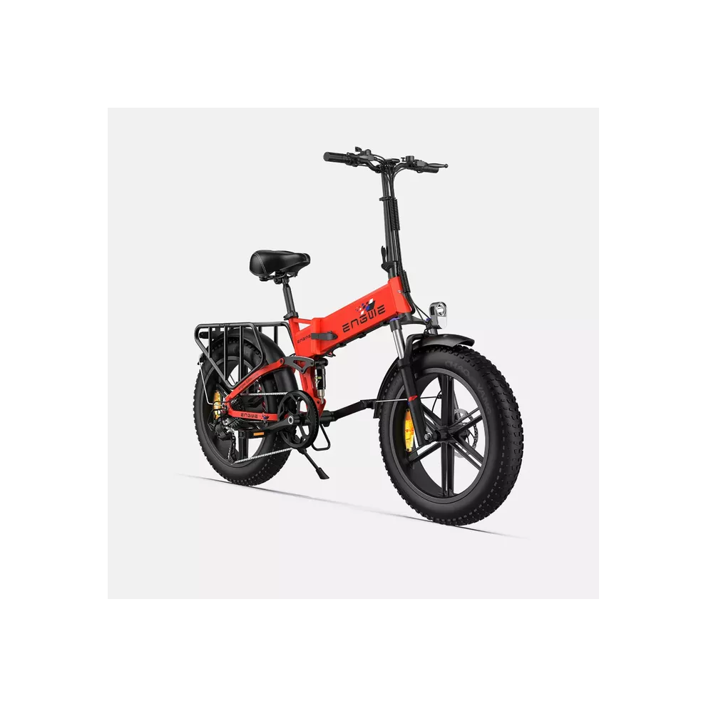 (Red) ENGWE Engine X 250W Folding E-Bike 20" Tires UK