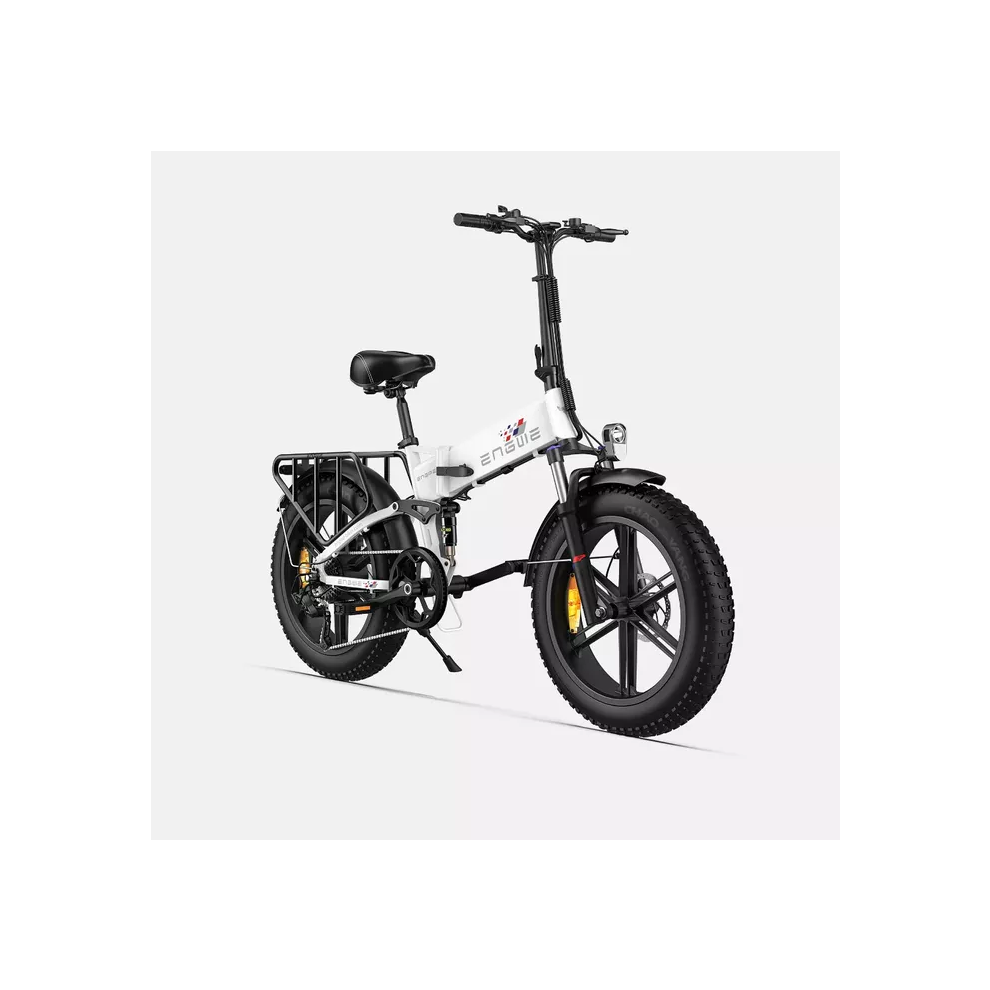 (White) ENGWE Engine X 250W Folding E-Bike 20" Tires UK