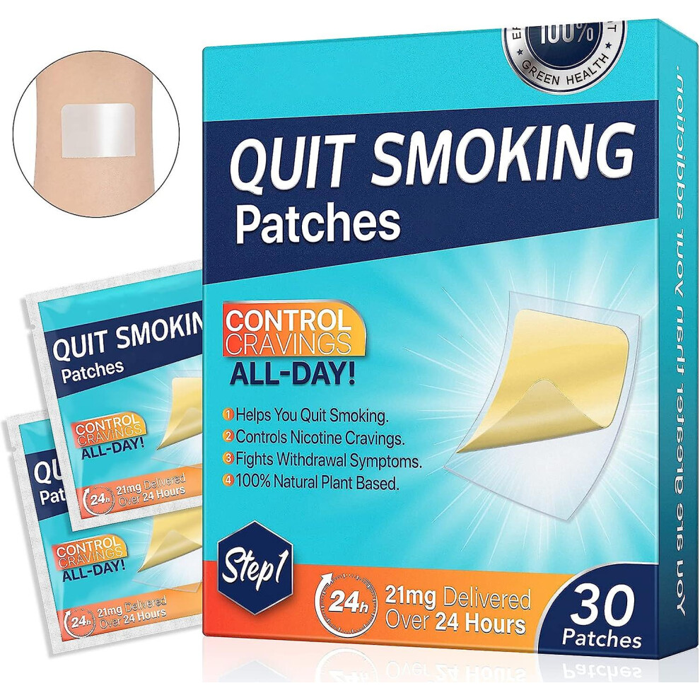 (Step 1 - 60pcs) Quit Smoking Patches, Stop Smoking Aid Stickers Easy And Effective Stop Smoking Aid Patches Helps Stop Smoking Cravings