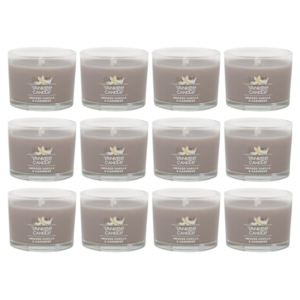 Yankee Candle Minis Jar  Smoked Vanilla & Cashmere  1.3 OZ (Pack of 12)